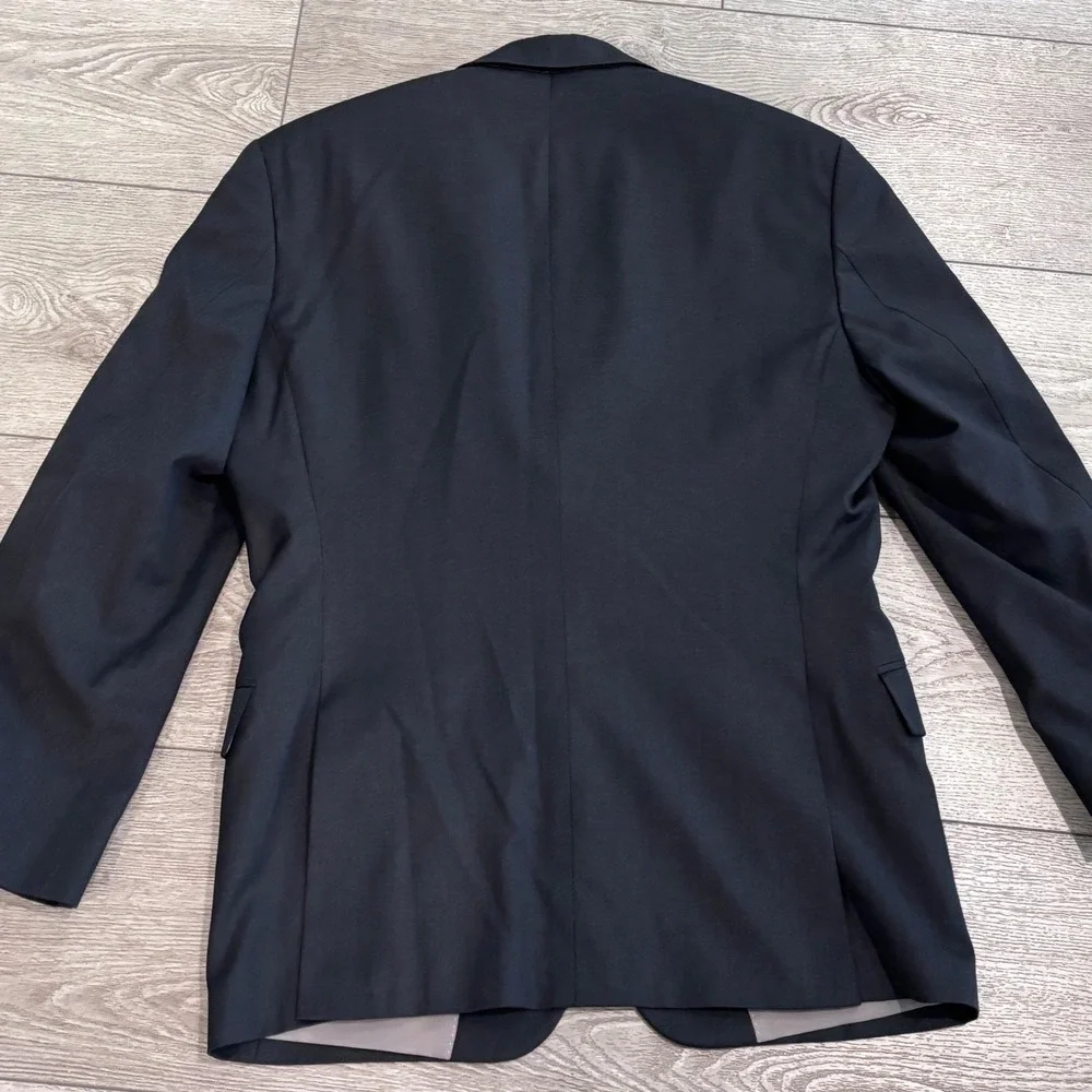 Hugo Boss Blazer Mens 38S Black Super 100 Virgin Wool Pasolini Movie Sport Coat